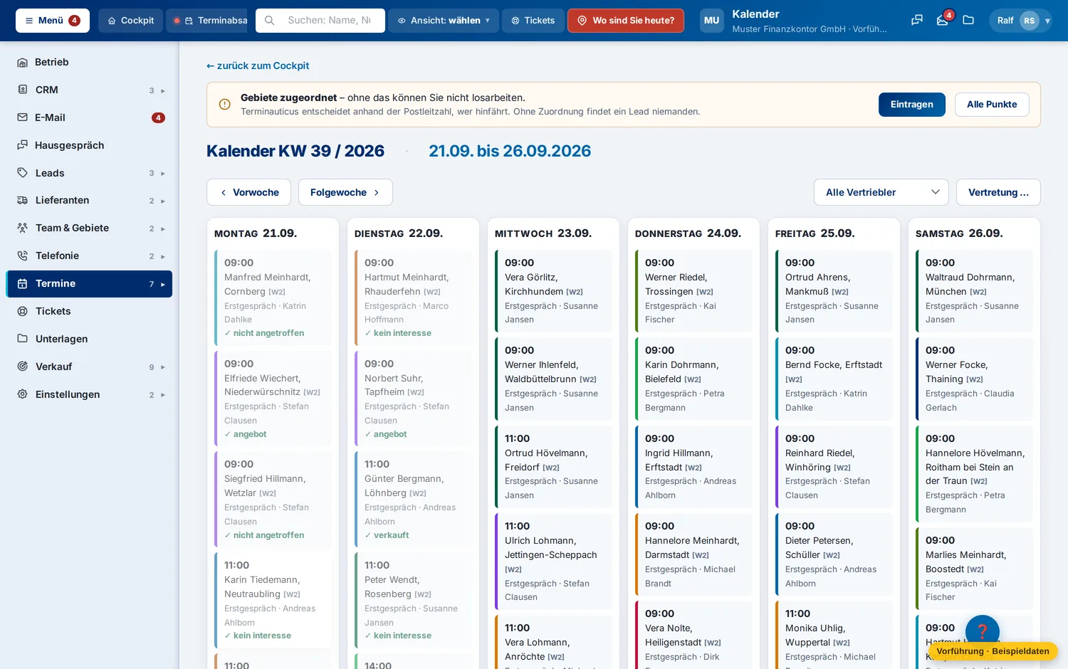 Die Woche der Disposition – Muster Finanzkontor GmbH